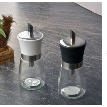 BOHONEST Toz-Dökme Şekerlik - Akıtmalı Şekerlik, Cam Şekerlik - 180 ml Beyaz