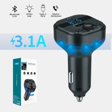 Zuidid FM15 Hızlı Şarj Destekli Bluetooht 5.3 Araç Kiti - Fm Transmitter