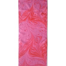 ElifEbru Exclusive Handicrafts Ebru Sanatı El Yapımı Ipek Kadın Fular Pembe Turuncu Çok Renkli Ogf 66