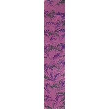 ElifEbru Exclusive Handicrafts Ebru Sanatı El Yapımı Ipek Kadın Fular Pembe Çok Renkli Ogf 65