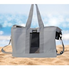 Hubjua Royal Hızlı Kuruyan Plaj Çantası Fileli 44X29X17 cm Hafif Tasarım Kısa ve Ayarlanabilir Uzun Saplı