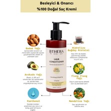 BTHERA Doğal Besleyici Onarıcı Saç Kremi Badem ve Avokado Yağı - 200ML- Tüm Saç Tipleri