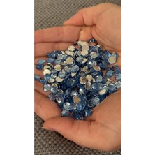 Hubjua Royal Mavi Akrilik Yuvarlak Dikme Kristal Taş Boncuk 0.4 mm x 100 Adet