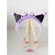 Sweet Twins Accessories Kuromi Kerdela Fiyonklu Ponponlu Çocuk Taç
