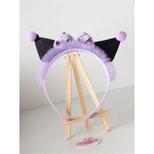 Sweet Twins Accessories Kuromi Kerdela Fiyonklu Ponponlu Çocuk Taç