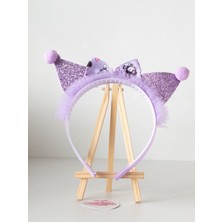 Sweet Twins Accessories Kuromi Kerdela Fiyonklu Ponponlu Çocuk Taç