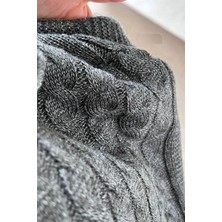 Kadın Kapüşonlu Ponpon Detay Triko Panço JB09114789
