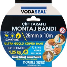 Vodaseal | Çift Taraflı Montaj Bandı, 25 Mm, 10 M