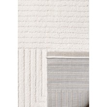 Passion Iskandinav  Salon Halısı Mutfak Halısı  Yolluk Beyaz Krem Halı Yumuşak Tozumaz Halı P-03