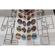 4 Adet Stickerli Boyama Kitabı (Brows Stars,pijamaske,roblox,sonic Figürlü