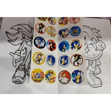 4 Adet Stickerli Boyama Kitabı (Brows Stars,pijamaske,roblox,sonic Figürlü