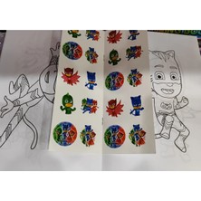 4 Adet Stickerli Boyama Kitabı (Brows Stars,pijamaske,roblox,sonic Figürlü