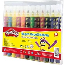Byrshtm Play-Doh 12 Renk Üçgen Firça Uçlu Kalem Pp Kutu Byrnew