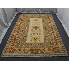 Zehra Abla Halı Yeni 6m2 El Dokuma Modern Zarif Çiçekli Bozalan Milas Yün Salon Halısı 5546