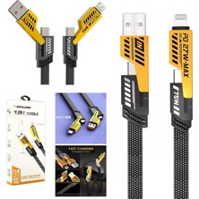 Sprange SR-C75 Data Şarj Kablosu Usb-A Type-C Iphone PD27W 75W 1 Metre Örgülü