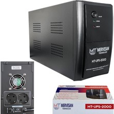 Ups Kesintisiz Güç Kaynağı Line Interaktif 1200W Mervesan MT-UPS-2000