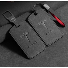 Tzmalloy Uygulanabilir Tesla Kart Anahtarlık Model3 Kabuk Tesla Modifiye Araba Kartı Kılıfı Iki Renkli Uzun Deri Halat Çanta Tokası (Tesla Kart Kılıfı + Iki Renkli Uzun El Ipi) (Yurt Dışından)