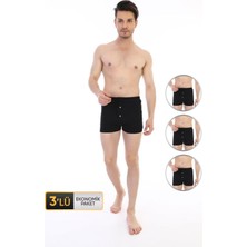 Erkek Elastanlı Siyah Spor Külot 800 3'lü Ekonomik Paket