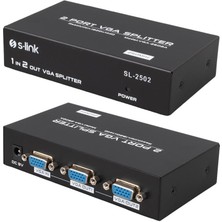 Epilons S-Lınk SL-2502 2 Port VGA Splıtter Dağıtıcı 250MHZ - 1920X1080