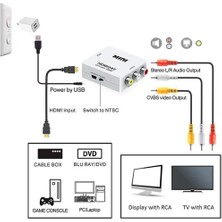 Fully G-537O HDMI To Rca Mini Model 1920X1080 Plastik Kasa Çevirici Konvertör