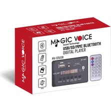 Magicvoice MV-14907 Usb/sd/mıc/aux/bluetooth Kumandalı Ekranlı Oto Teyp Çevirici Dijital Player Board