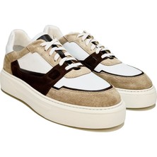 Trust Shoes Bağcıklı Bej Suet Sneaker Ayakkabı