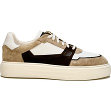 Trust Shoes Bağcıklı Bej Suet Sneaker Ayakkabı