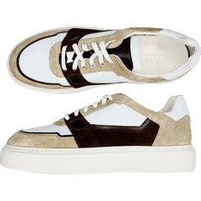 Trust Shoes Bağcıklı Bej Suet Sneaker Ayakkabı