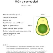 Yonina Catnip Avokado Oyuncak Spot Döndürülebilir Eğlence Merhaba Catnip Top Kedi Oyuncak Evcil (Yurt Dışından)