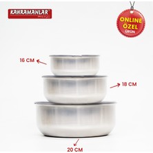 Kahramanlar Chef Box 3’lü Çelik Saklama Kabı 6 Parça