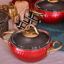 Özkent Hira Granit 6 Parça Güveç Set Kırmızı