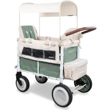 Wonderfold Vw2 Volkswagen Ikili Bebek Arabası Vagonu - Haki Yeşil