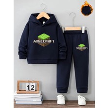 Kışlık Kız Erkek Çocuk Eşofman Takımı 5 6 7 8 9 10 11 12 Yaş Unisex Minecraft
