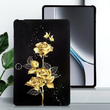 XStore Oneplus Pad Go Golden Rose Için Boyalı Tpu Tablet Kılıfı (Yurt Dışından)