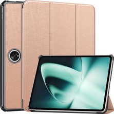 Oneplus Pad Rose Gold Için Akıllı Deri Tablet Kılıfı (Yurt Dışından)