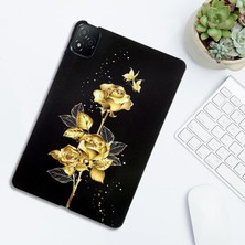 Infinix Xpad Golden Rose Için Boyalı Tpu Tablet Kılıfı (Yurt Dışından)