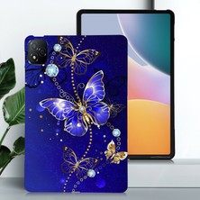 XStore Infinix Xpad Mavi Kelebek Için Boyalı Tpu Tablet Kılıfı (Yurt Dışından)