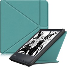 Kobo Libra2 2021 Koyu Yeşil Için Deri Tablet Kılıfı (Yurt Dışından)