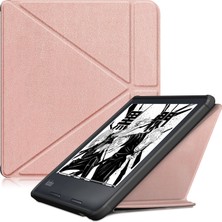 Kobo Libra2 2021 Pembe Altın Için Deri Tablet Kılıfı (Yurt Dışından)