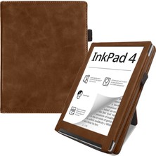 Pocketbook Inkpad Renkli Dana Derisi Deri Kılıf 2 / 3 Kahverengi (Yurt Dışından)