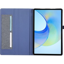 XStore Infinix Xpad Deep Blue Için Kumaş Dokulu Pu Tablet Kılıfı (Yurt Dışından)