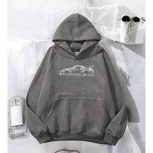 Touz Moda Car Detail Taş Işleme Detail Baskılı Kapşonlu Sweatshirt