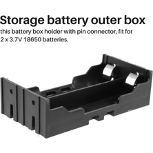 Aeethericly 5 Adet Siyah Plastik 2 x 3.7V 18650 Pil 4 Pin Pil Tutucu Kılıf (Yurt Dışından)