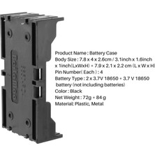 Aeethericly 5 Adet Siyah Plastik 2 x 3.7V 18650 Pil 4 Pin Pil Tutucu Kılıf (Yurt Dışından)