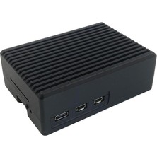 TLS Robotik Raspberry Pi 5 Için Dört Hatlı Fanlı Metal Alüminyum Kasa