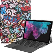 SZYKD Microsoft Surface Pro 6 Için Renkli Desenli Deri Kılıf (Yurt Dışından)