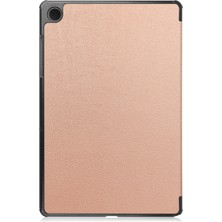 SZYKD Samsung Galaxy Tab A9 Pembe Altın Için Deri Tablet Kılıfı (Yurt Dışından)