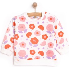 Hellobaby Basic Az Şardonlu Papatya Desenli Sweatshirt Kız Bebek