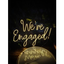 Cizgineon We Re Engaged Işıklı Neon LED Duvar Dekarasyon