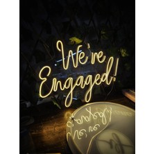 Cizgineon We Re Engaged Işıklı Neon LED Duvar Dekarasyon